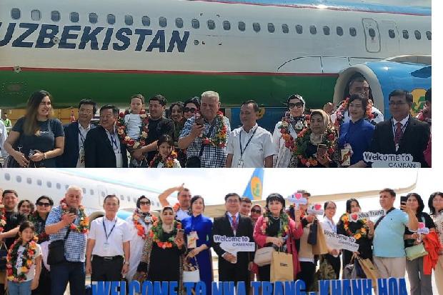 Phối hợp chào đón chuyến bay từ thành phố Tashkent, Uzbekistan đến Khánh Hòa năm 2024